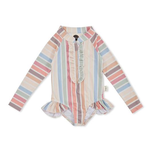 Sun Stripe Rashie Swimsuit UPF50