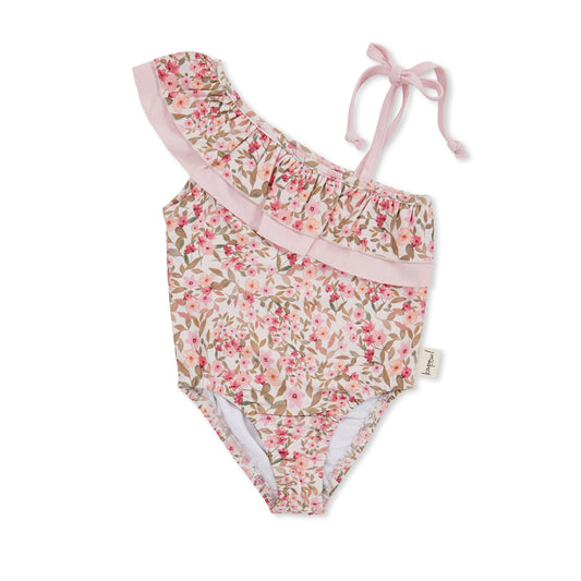 Spring Blossom One Shoulder Swimsuit UPF50