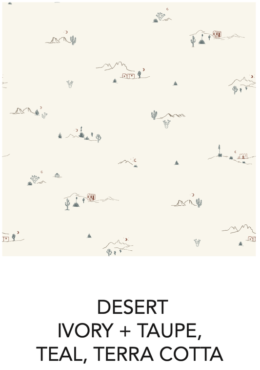 Desert + Taupe | Organic Muslin Burp Cloth Set