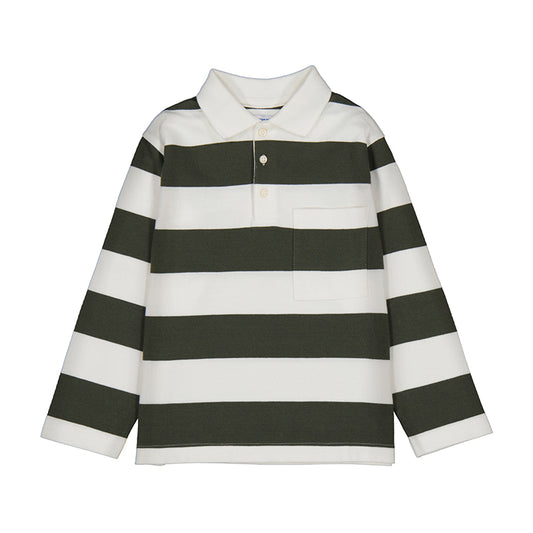 Olive Stripe Polo Shirt