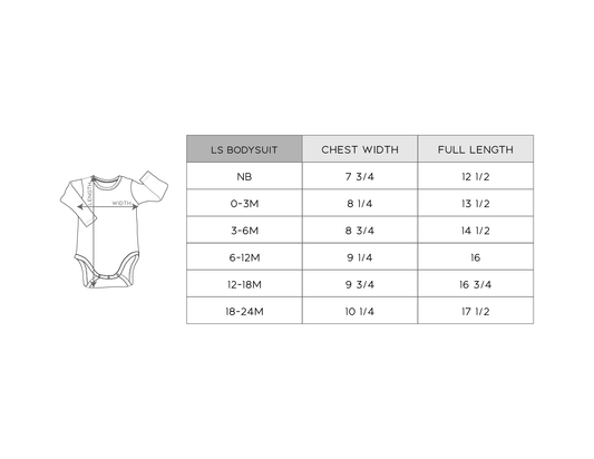 Baby Long Sleeve Bodysuit - Terazzo in Rain