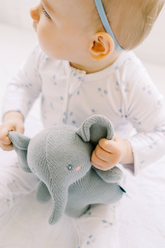 Bamboo Convertible Romper in Blue Floral