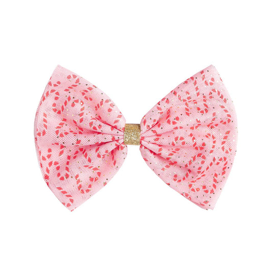 Candy Cane Christmas Bow Hair Clip