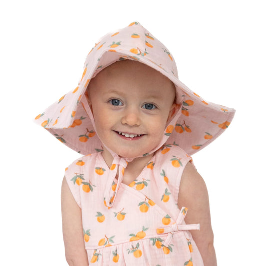 Wide Brim Sunhat - Sweet Clementines