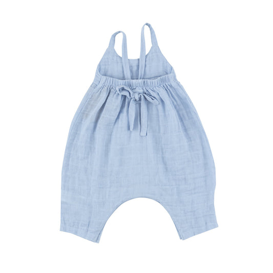 Tie Back Romper - Dusty Blue