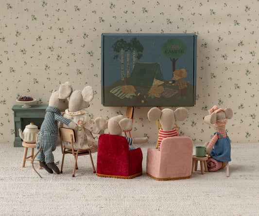 Maileg Folding chair, Mouse - Red