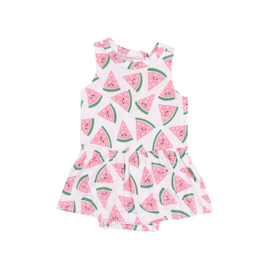 Watermelon Hearts Bodysuit with Skirt