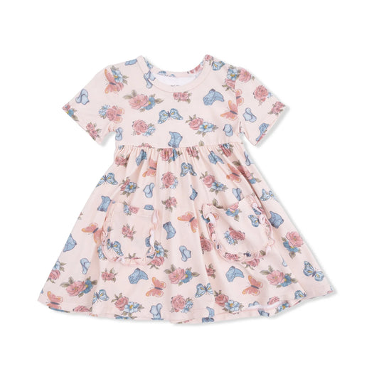 Country Girl Boots Bamboo Twirly Dress