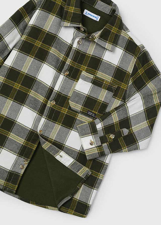 Plaid overshirt - Moss