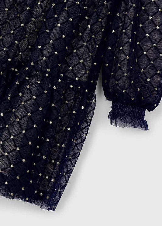 Navy Sparkle Tulle Dress