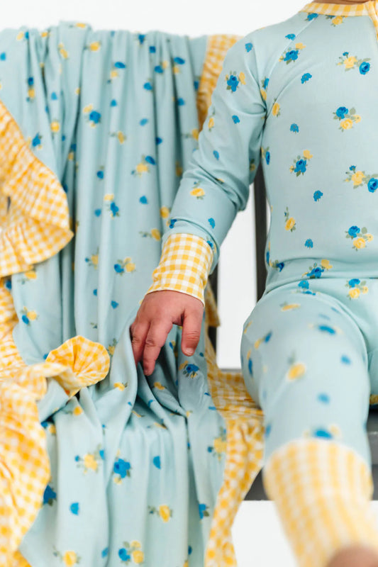 Floral and Gingham Blanket IMJ x Karissa Abbott