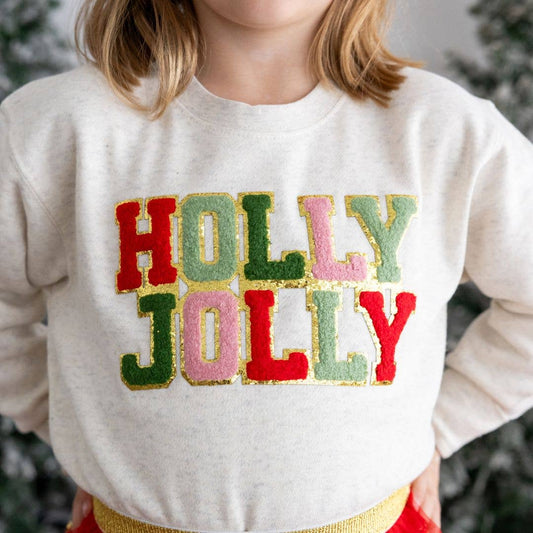 Holly Jolly Patch Christmas Sweatshirt