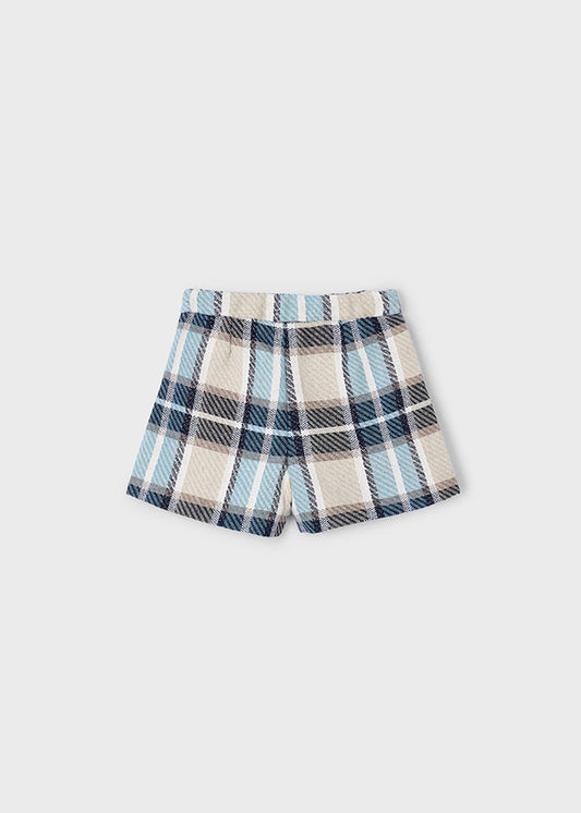 Navy Plaid Shorts