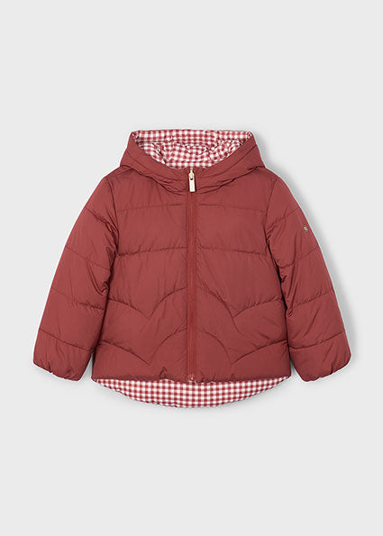 Gingham Reversible Puffer Jacket