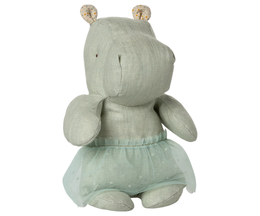 Safari friends, Hippo w. skirt, Small - Mint