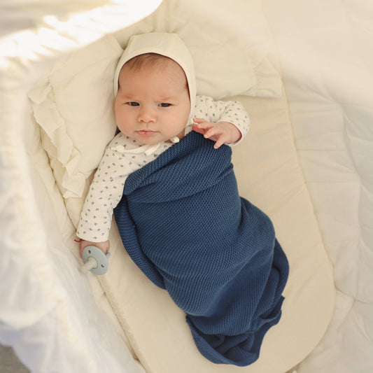 100% Organic Luxury Cotton Swaddle Receiving Baby Blanket