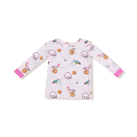 Basketball Pink Long Sleeve Loungewear Set