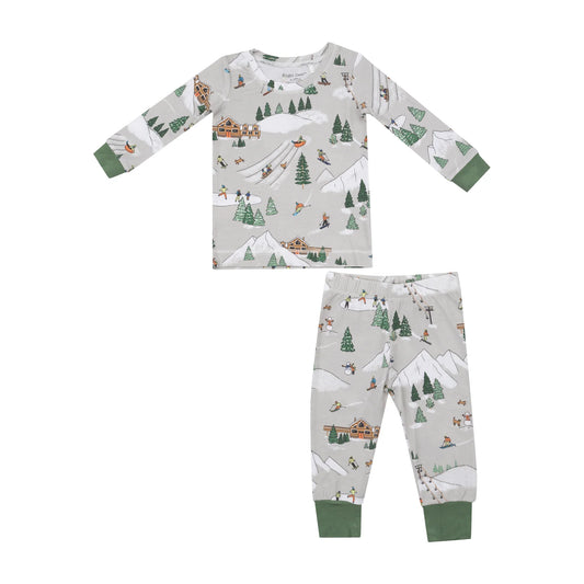 Winter Fun Skiers Long Sleeve Loungewear Set