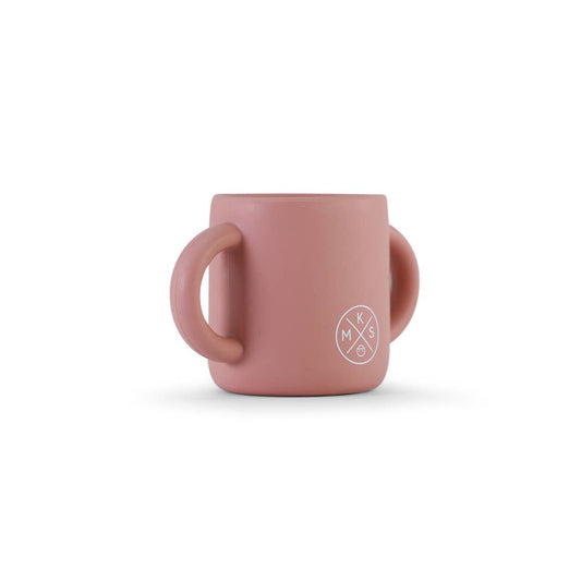 Silicone Learning Cup with Handles for Kids Dusty Pink