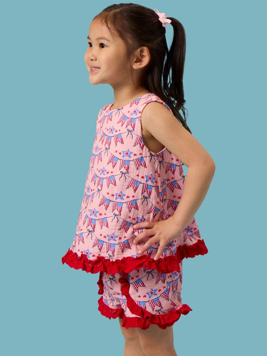 American Sweetheart Cotton Gauze Swing Top & Short Set