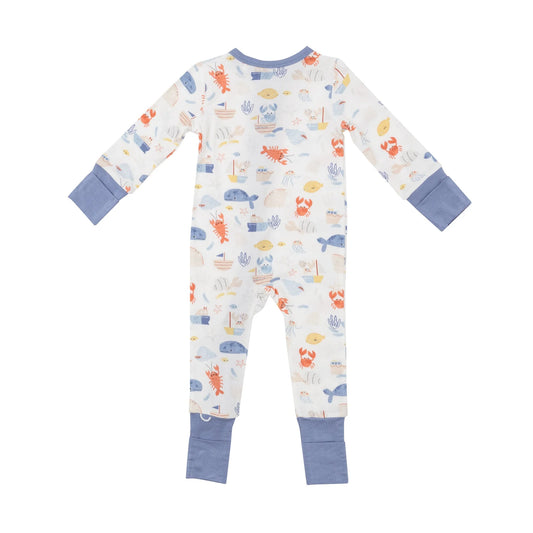 2 Way Zipper Romper, In the Ocean