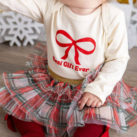 Best Gift Ever Christmas Long Sleeve Bodysuit - Holiday Baby