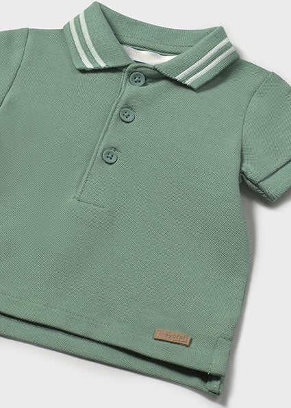 Green Pique Polo Shirt