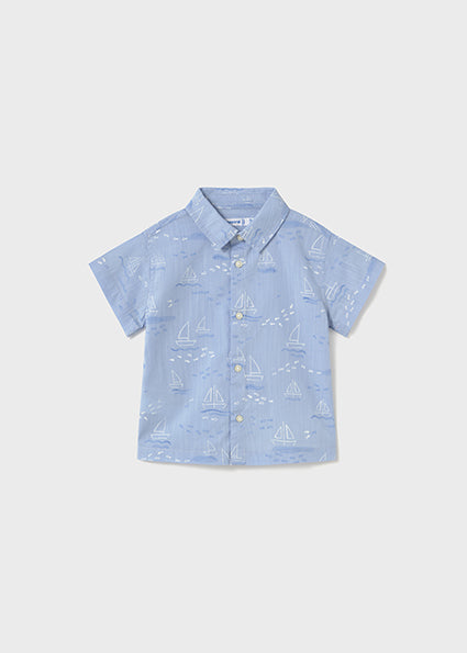 Sail Boat Collared Shirt