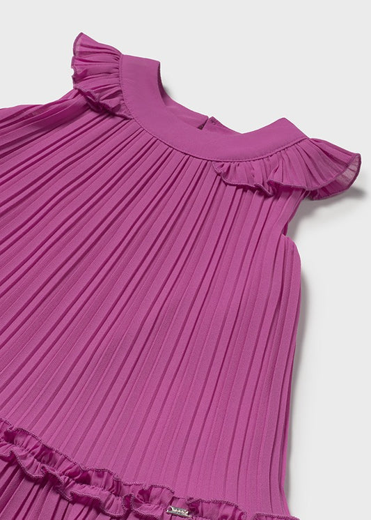 Pleated Chiffon Dress