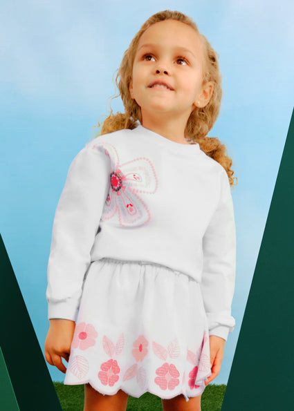 Floral Embroidered Skirt