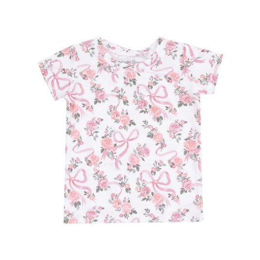 Ribbons and Flowers Short Sleeve Loungewear Set