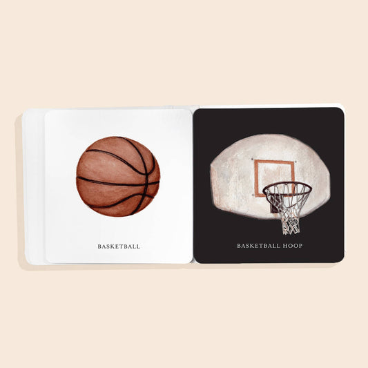 Baby's Tummy Time Sports: High-Contrast Fine Art for Visual