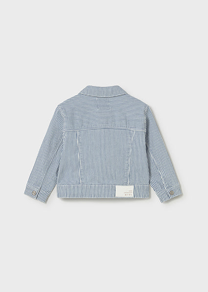 Girls Striped Denim Jacket