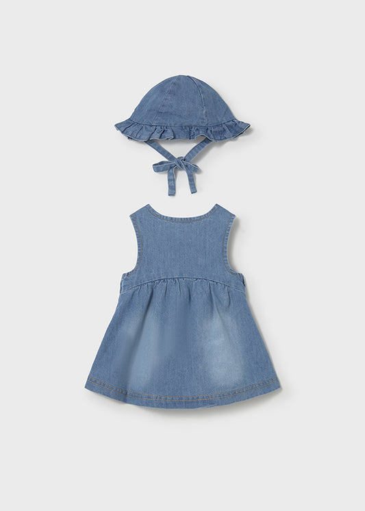 Strawberry Daisy Denim Dress Set