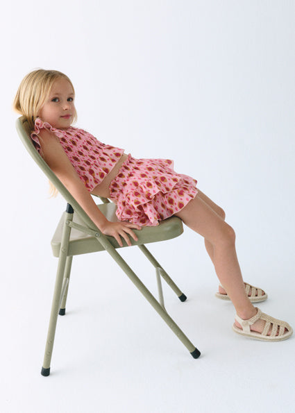 Candy Pink Smocked Bambula Top