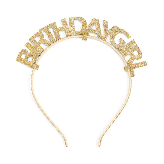 Gold Birthday Girl Headband - Kids Birthday Headband