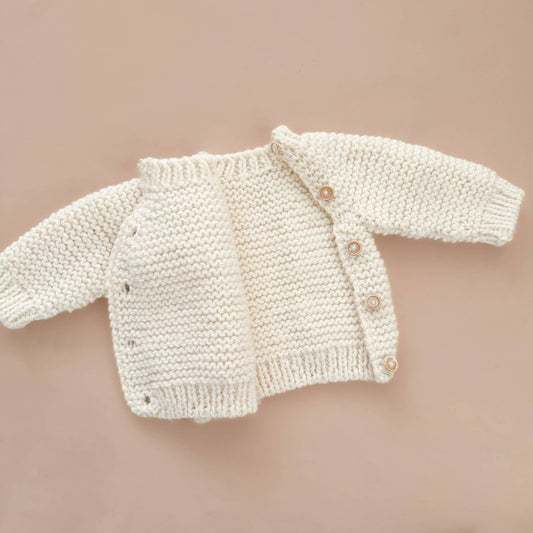 Side Button Cardigan, Bowie Grey