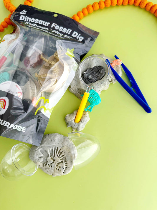 Dinosaur Fossil Dig KidDough Sensory Play Kit