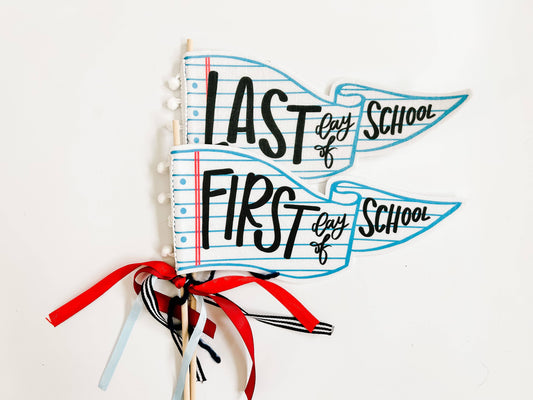 First Day of School Pennant Flag
