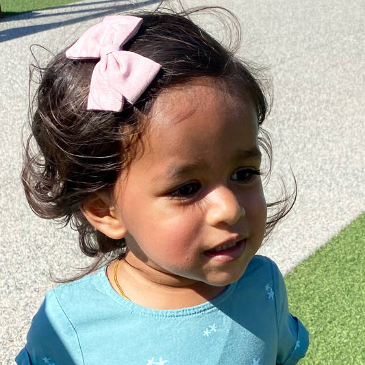 Emma Fabric Bows - Pigtail Bows - Alligator Pinch Clip Set of 2