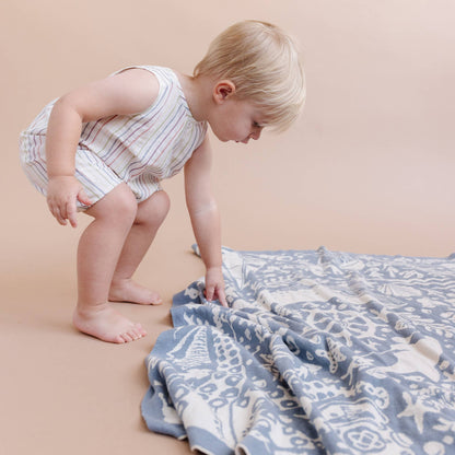 Nautical Blanket | Organic Cotton Kids & Baby Decor