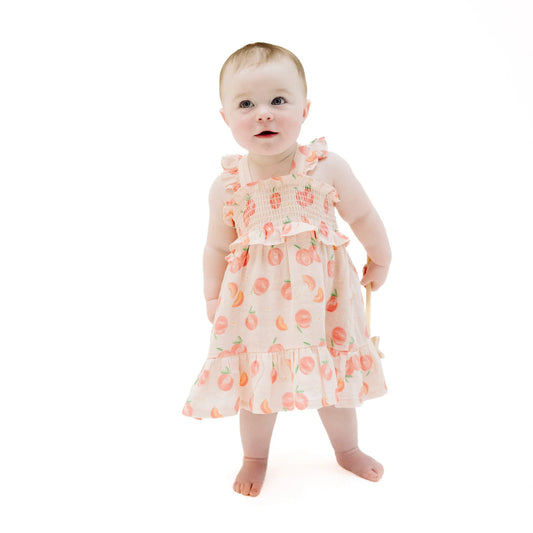 Smocked Ruffle Sundress - Sweet Peach