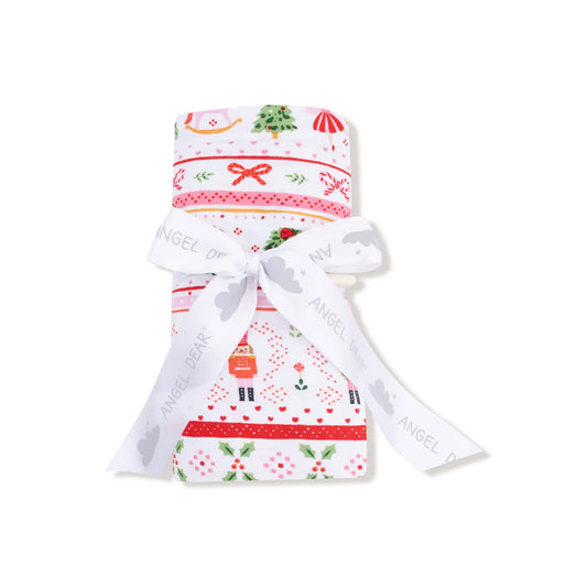 Sugar Plum Fairy + Nutcracker Fair Isle Pink Swaddle Blanket