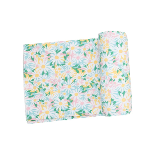 Swaddle Blanket, Color Fill Daisies