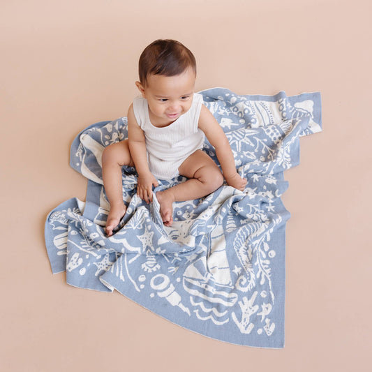 Nautical Blanket | Organic Cotton Kids & Baby Decor