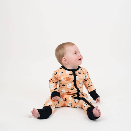 Boo-Tastic Glow-in-the-Dark Halloween Bamboo Zippy Pajamas - view 2