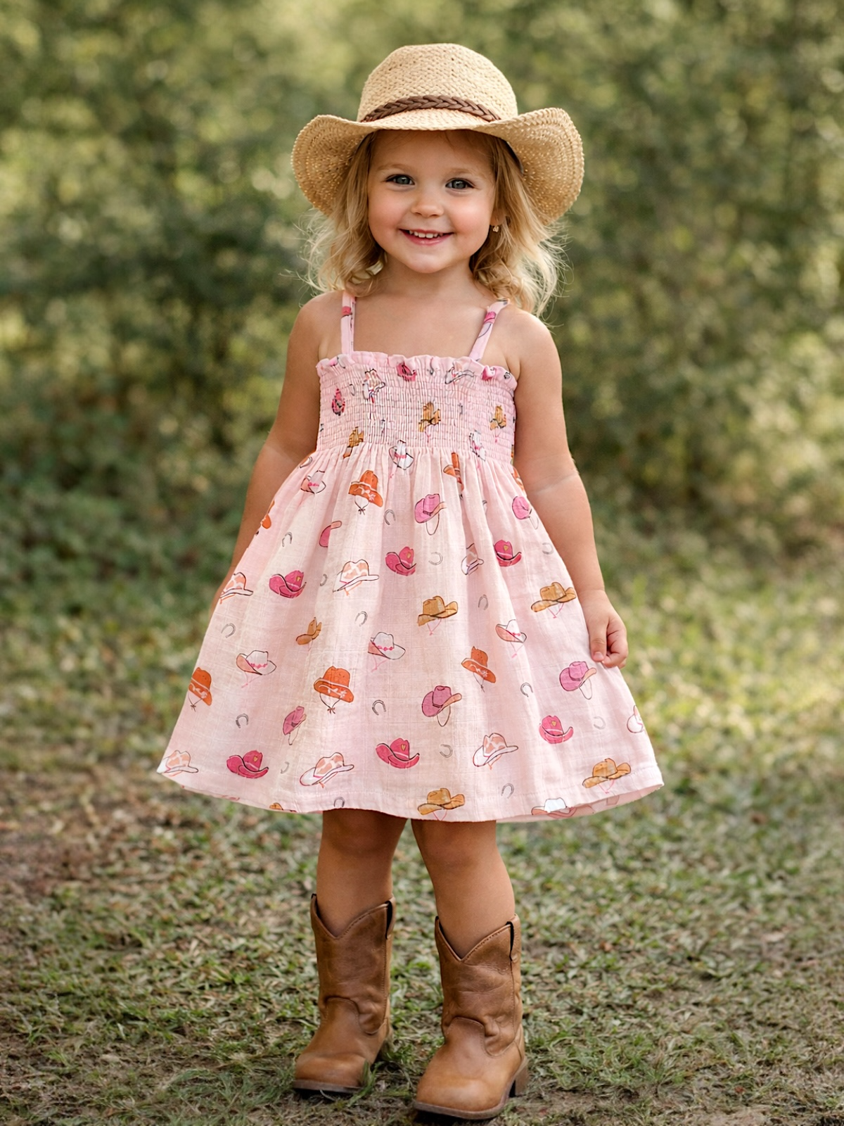 smocked tube dress Western Pink / Muslin Smocked Tube Dress