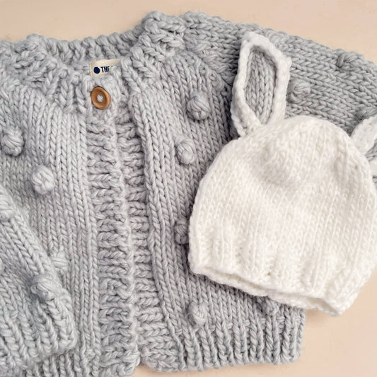 Popcorn Cardigan in Bowie Grey