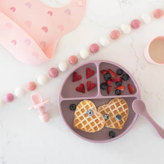 Blush Rainbows Silicone Bib