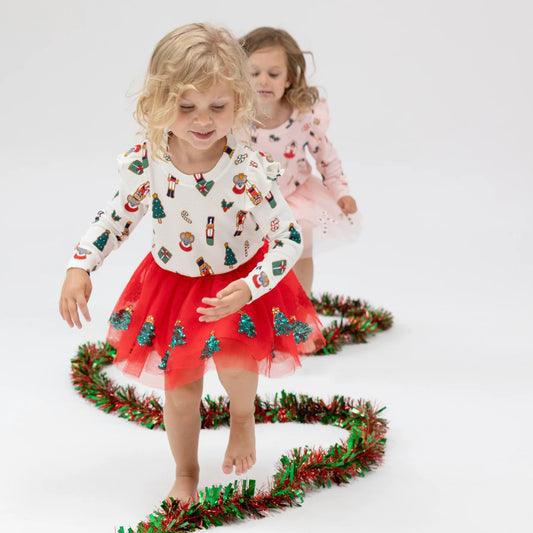 Nutcracker Christmas Cookies Ruffle Top